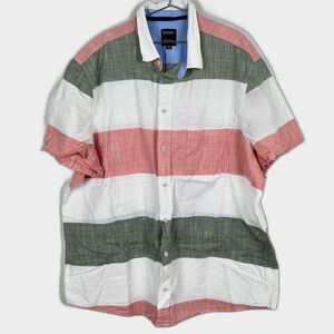 David Jones Cotton Stripe Short Sleeve Button Shirt